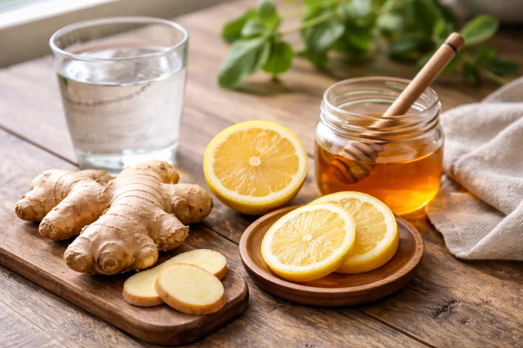 Ingredients Used for Ginger Tea Recipe
