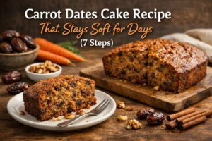 Carrot Dates Cake Recipe in 7 Simple Steps
