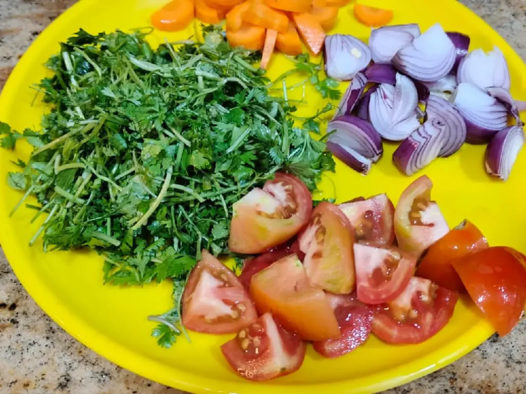 finely chopped vegetables